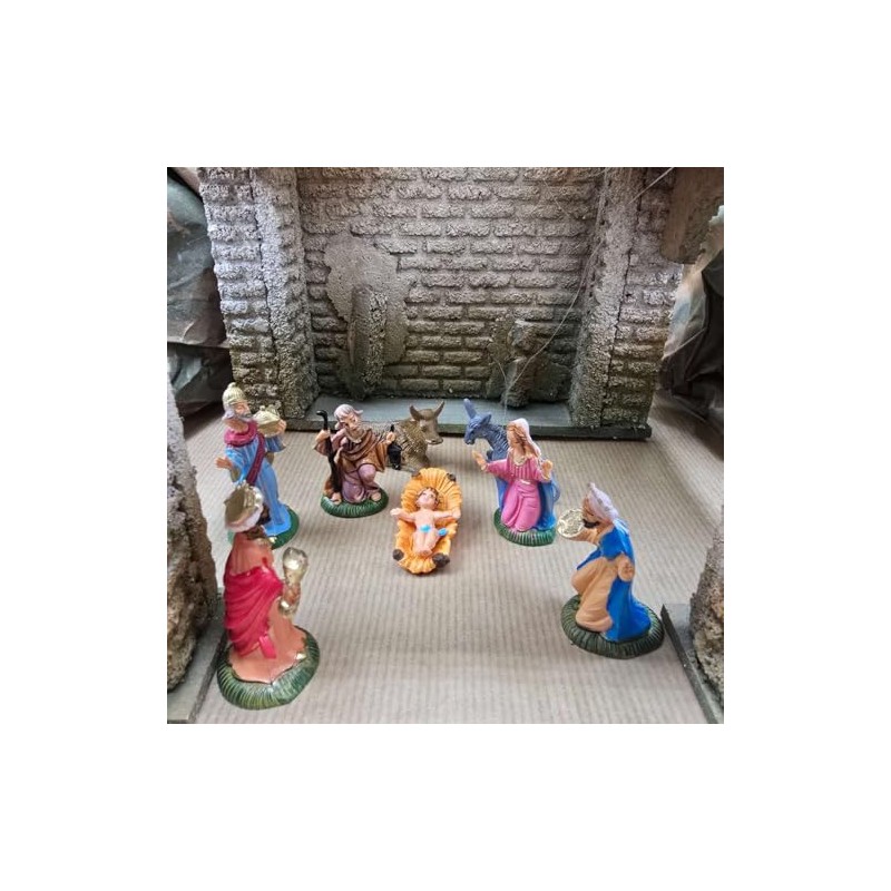 arkamii Set of 8 Nativity Figures Hand Painted Made in