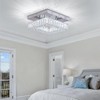 YPQXYHDA Mini Modern Crystal Chandeliers Square Flush Mount Ceiling Light