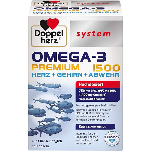 Doppelherz System Omega-3 Premium 1500 - High content of valuable