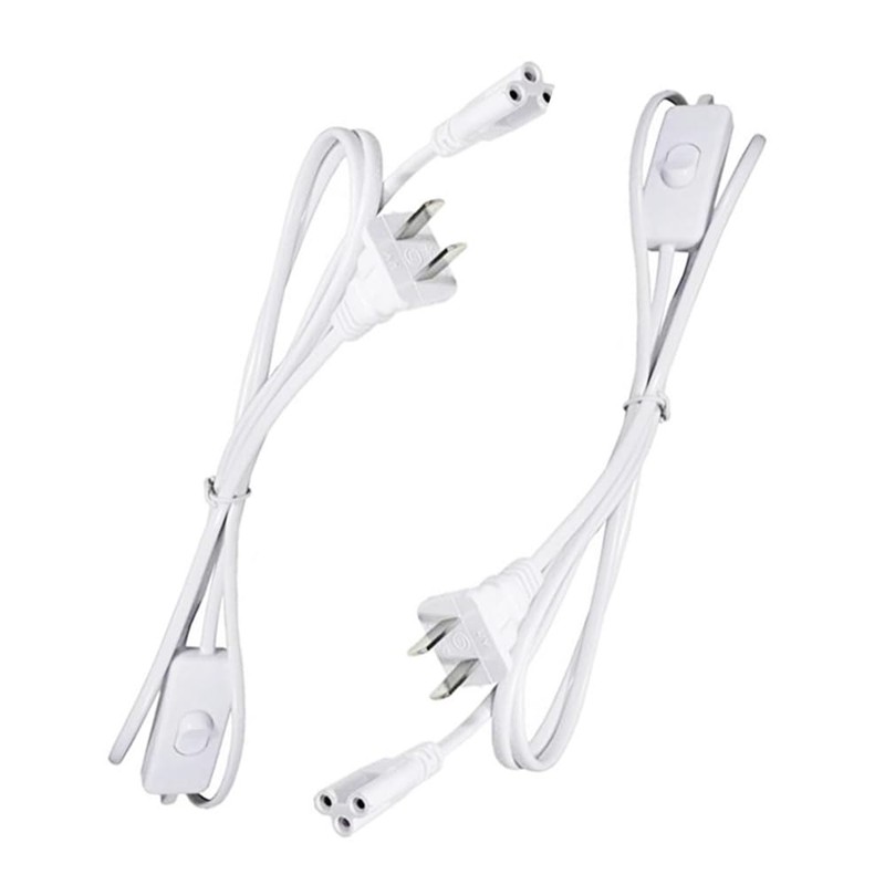 2 Pack T5 T8 LED Wire Connector Power Cord -
