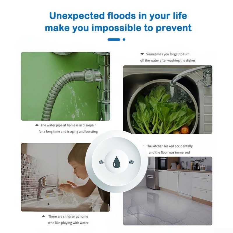 Tuya -ZigBee Water Sensor Leak Detector Smart Water Immersion Sensor