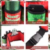 Weewooday 6 Packs Christmas Themed Beer bandolier Belt Xmas Adjustable