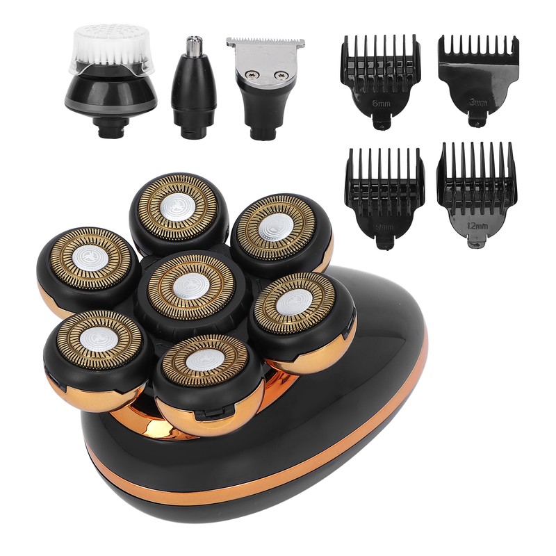 5 in 1 Electric Head Shaver IPX7 Waterproof Intelligent Floating