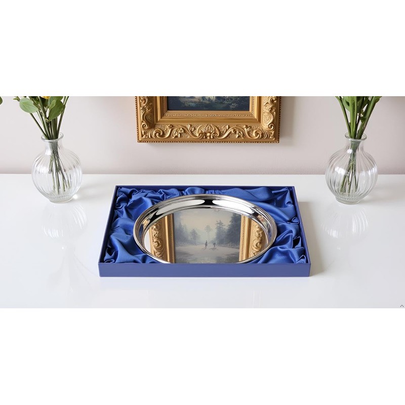Silver Jug Bremen Tray Round 21.5 cm Premium Silver Plated