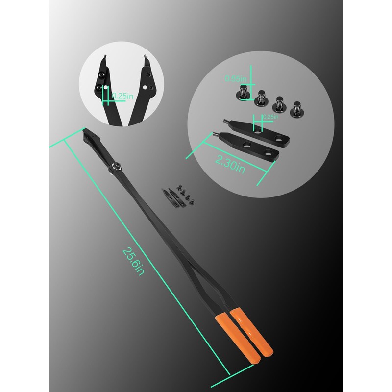 1489 26inch Internal Retaining Ring Pliers with Interchangeable Tips Fit