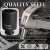36mm Socket 1/2 Drive,High-Strength Axle Nut Socket Set with Anti-Slip