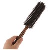 IWOWHERO Mens Round Hair Brush Roller Comb Wood Bristle Brush