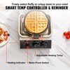 VEVOR Commercial Waffle Maker, 1300W Round Waffle Iron, Non-Stick Rotatable