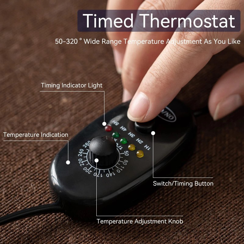 Issnw Ceramic Holder Electric Incense Burner Enamel Builtin Led Lights