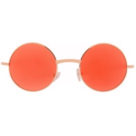 OWL Round Sunglasses Metal Frame Hippie Sunglasses UV400 Polycarbonate Red Tinted Lens John Lennon Sunglasses for Women