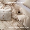 BISELINA 100% Cotton Duvet Cover Set Waffle Weave 3PCS (1