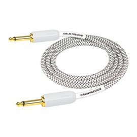 Cable para instrumento Kirlin profesional, 10 metros plug 1/4 mono IWB201WEG colores (Blanco)