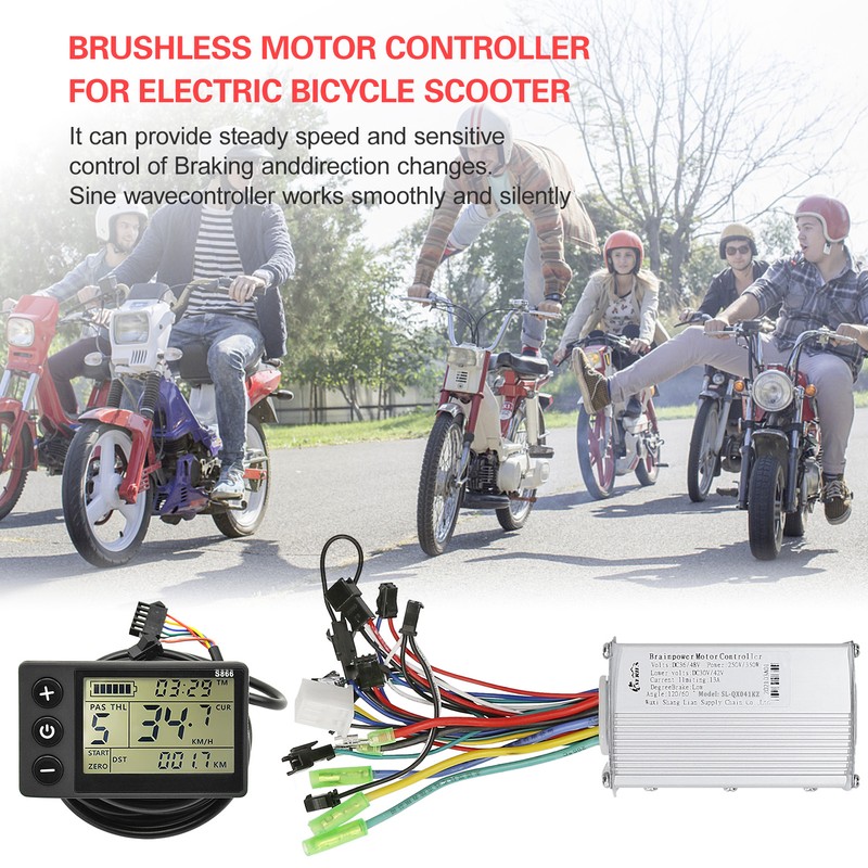 LCD Display Panel Brushless Controller Kit for Electric Bicycle Electric
