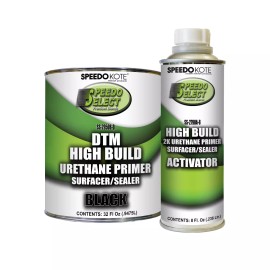 Speedokote Automotive Hi-Build 2K Urethane Primer/Sealer Black QUART Kit, SS-2950B/2790A