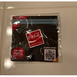 COCA COLA Pins Thank You from Reyes Bottling - Coke Pin Sealed Brand New!