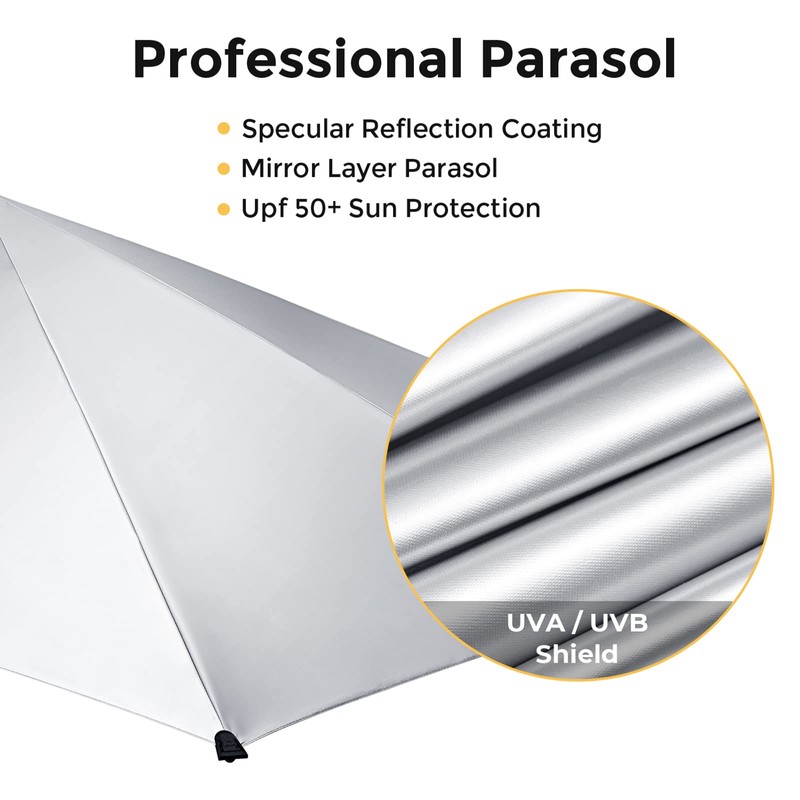 G4Free UPF 50+ Adjustable Beach Umbrella XL with Universal Clamp