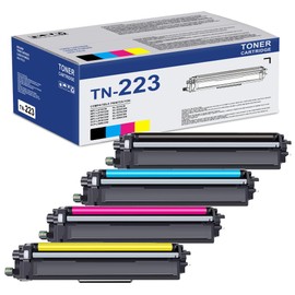 4 Pack TN-223 TN223 TN227 TN-227BK/C/M/Y Toner Replacement for Brother TN-223BK/C/M/Y Toner Cartridge for TN223BK, TN223C, TN223M, TN223Y Toner Cartridge Set, TN2234PK