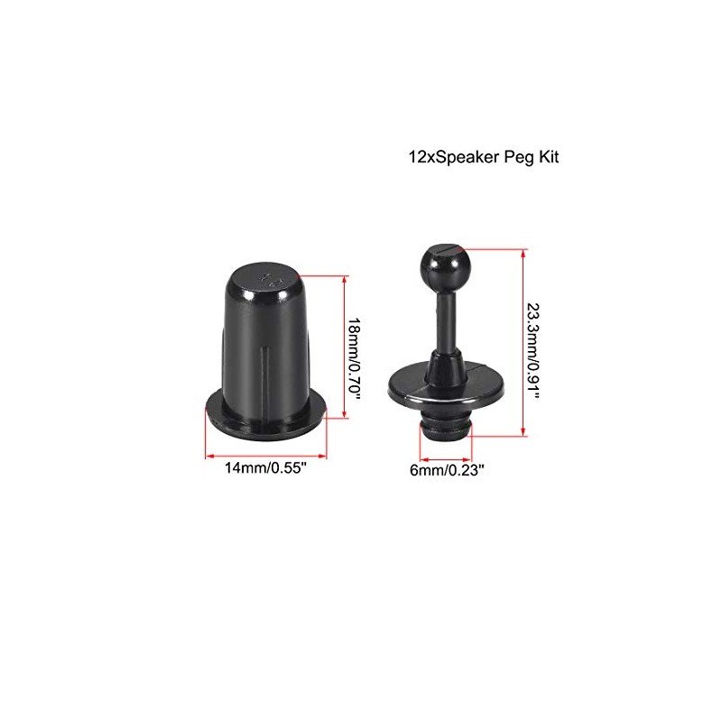 sourcing map 12 Pairs Speaker Small Peg Kit Guides 25.5mm