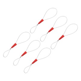MECCANIXITY Cable Puller 6 Pcs Fish Tape Fastener Tool 230mm x 1.2mm Wire Fish Tape Cable Puller Red for Professional Electrical Installations Wire Management