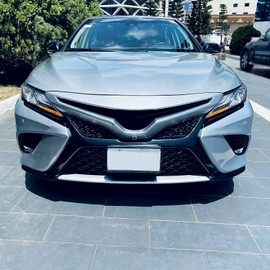 Spec-D Tuning Clear Bumper Driving Fog Lights + Bulbs + Switch Compatible with 2018-2019 Toyota Camry SE XSE L+R Pair Assembly