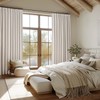 MIULEE Natural Pinch Pleated 100% Blackout Linen Curtains 102 Inch
