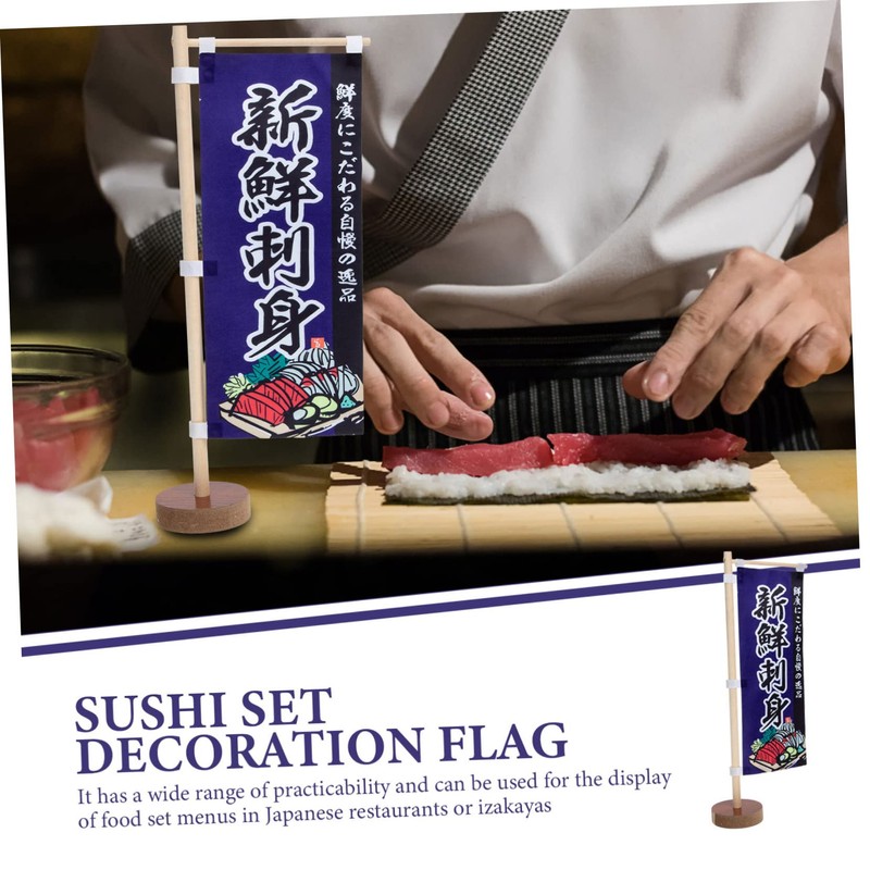 CAXUSD Izakaya Mini Sushi Flag Decorative Table Flag for Japanese