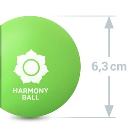 Massage Ball Set of 2 Natural Rubber with Net - 2 x Massage Balls Each 6.3 cm, Pleasantly Flexible, Perfect for Fascia and Self Massage (6.3 cm, 2 x Green)