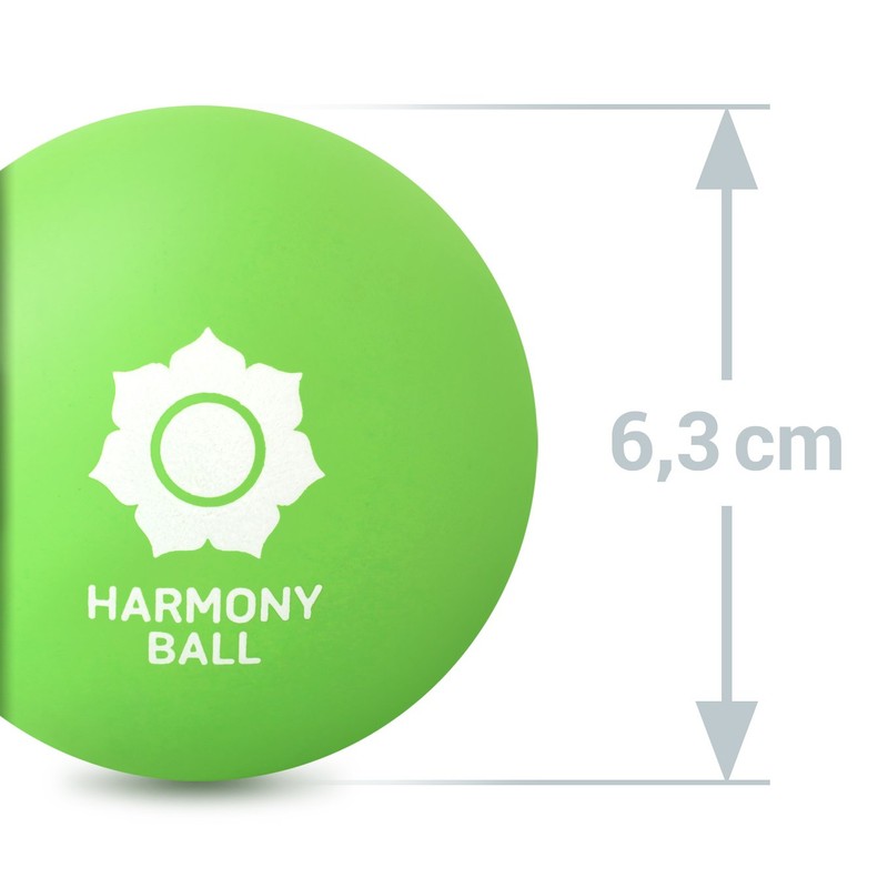 Massage Ball Set of 2 Natural Rubber with Net -