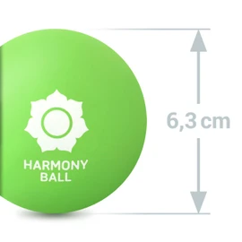 Massage Ball Set of 2 Natural Rubber with Net - 2 x Massage Balls Each 6.3 cm, Pleasantly Flexible, Perfect for Fascia and Self Massage (6.3 cm, 2 x Green)