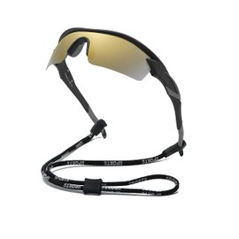 Bevi Sports Polarized Sports Sunglasses for Men Women Running Cycling Fishing Golf Baseball Driving Sun Glasses TR90 UV400 (Gold)