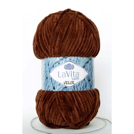LaVita Yarn VELUR Hand Knitting Yarn, Wool 5-Pieces Pack, 100% Micro Polyester Yarn, 1 Ball 100 gr, 120 mt (7203)