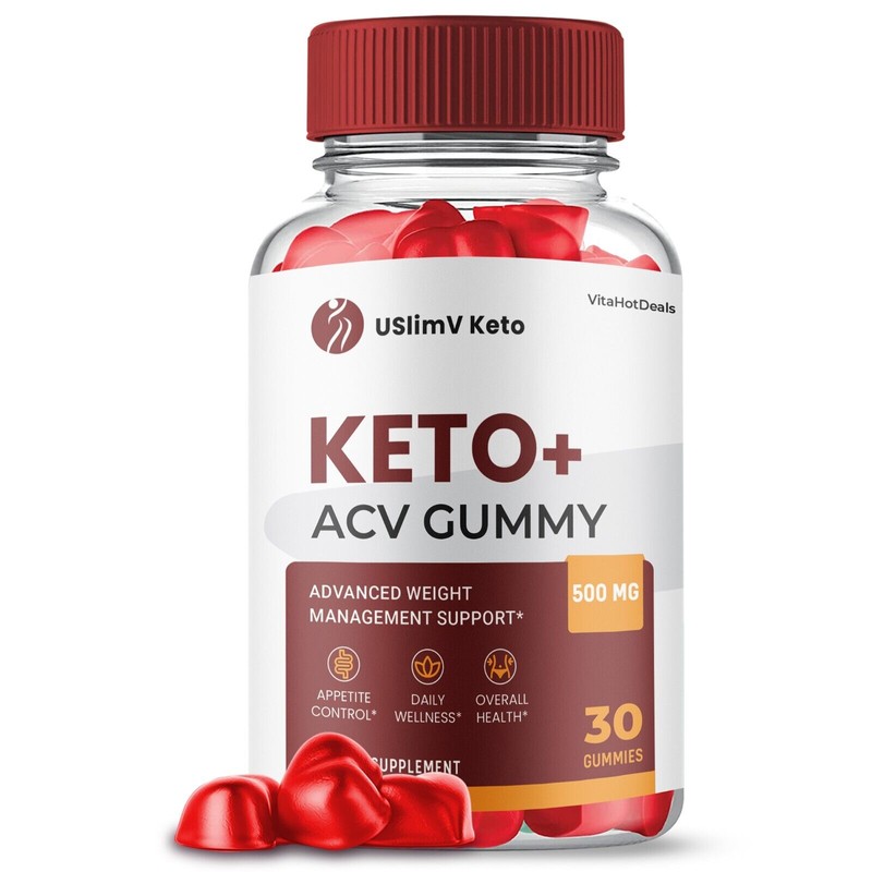 USlimV Keto ACV Gummies, Max Strength Gummies with Apple Cider