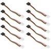 10 Pcs SATA Cables Big 4Pin to 15Pin IDESATA Power