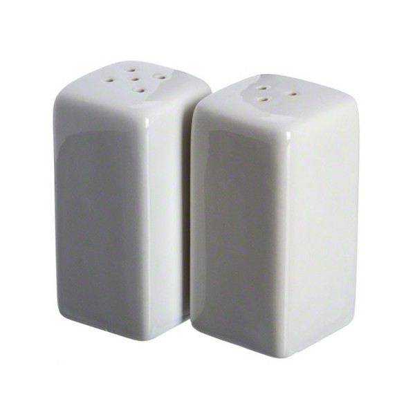 American Metalcraft Square Ceramic Salt & Pepper Shakers (Set of 2)