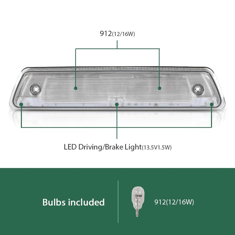 LQI LED 3rd Third Brake Light Lamp Compatible with Ford