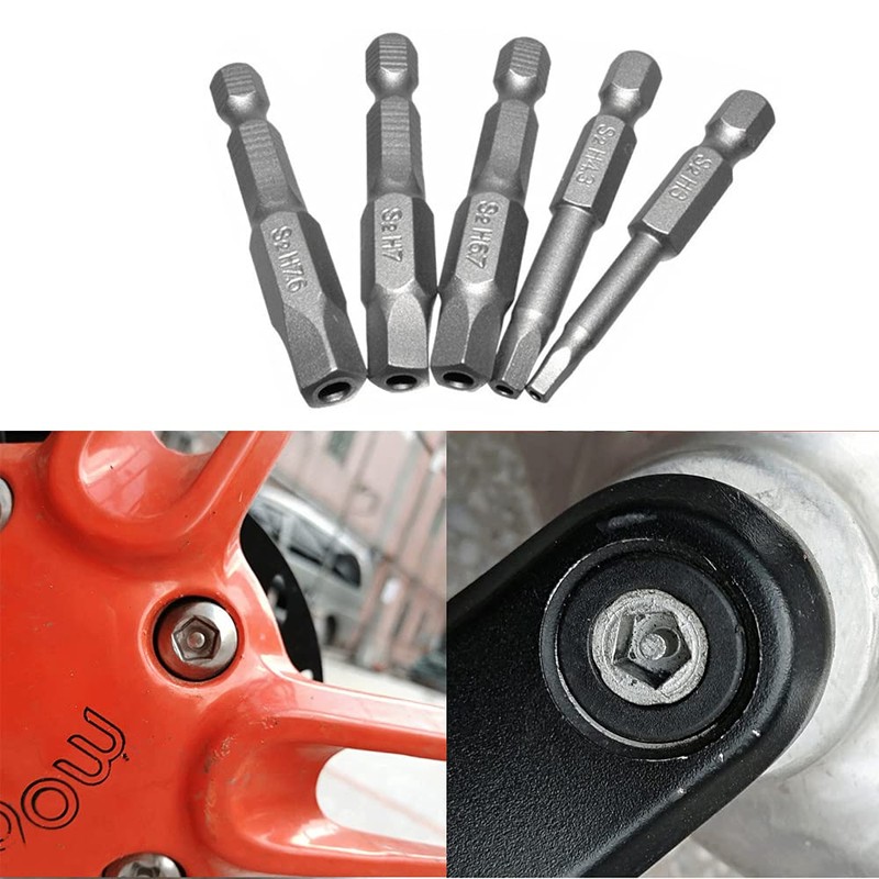 Saipe 10pcs Magnetic Pentagon Head Screwdriver Bits Set 1/4 Inch