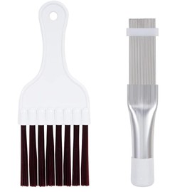 Lyfengdeam 2 Pieces Air Conditioner Condenser Fin Cleaning Brush, Stainless Steel Air Conditioner Condenser Fin Comb Kit, Fin Evaporator Radiator Repair Tool Set for HVAC Maintenance