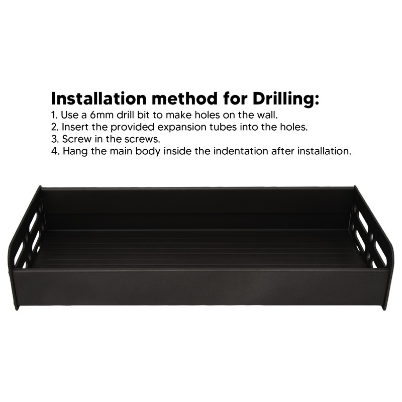 Floating Shelves Space Aluminum Wall Mounted Decorative Storage Shelf for