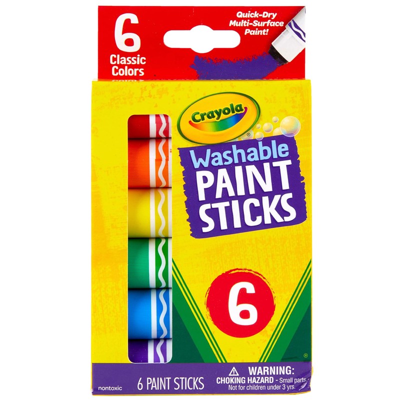 Washable Paint Sticks, No Water Required, Paint Set for Kids,