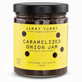 Jammy Yummy Onion Jam - Handmade, Simple Ingredients, No Additives, Vegan, Gluten-Free - 8 Ounce Jar (Pack of 1)