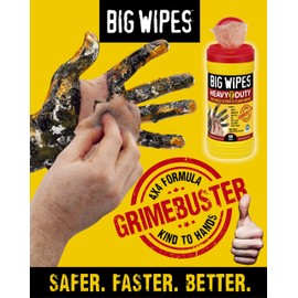 BIG WIPES Big Wipes"Red Top" Heavy Duty Industrial Textured Scrubbing Wipes (Pack of 8)