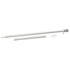 Flagline 5 Foot 2-Piece Heavy Duty Aluminum Spinning Pole (Silver/Silver)