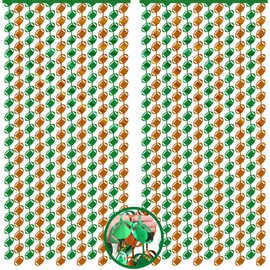 Football Party Backdrop Decorations - Football Tinsel Curtains - Green Brown Tinsel Fringe Streamers for Game Day Birthday Sports Theme Party Decor Photo Booth Xmas Supplies, 2 Pack, 3.3x6.6 ft