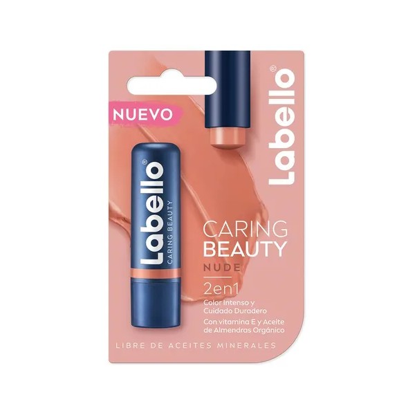 Bálsamo Labial Labello Caring Beauty 2 En 1 Color Nude