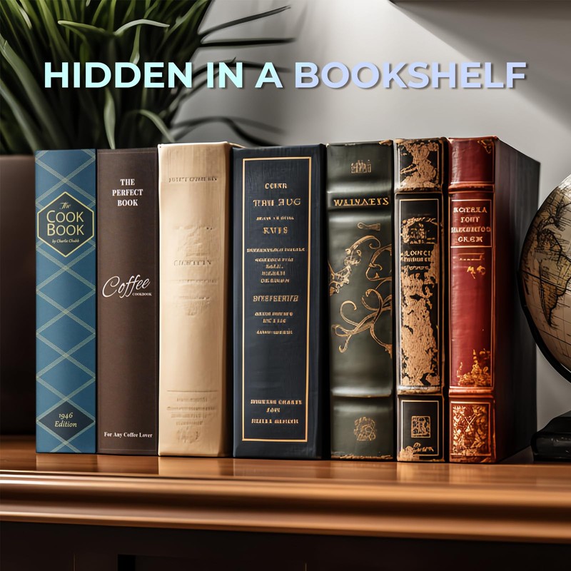 Book Safe with Combination Lock, Hidden Safe (9.5 x 6.2