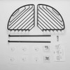 Gricol Corner Shower Basket, No Drilling Required, Aluminium with Hooks,