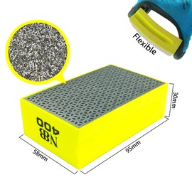 NBB Hand Diamond Cut Sanding or Polishing Pad with Flexible Sponge Backing for Grinding Stone, Granite, Ceramic, Tiles, Glass, Wood, Metal (10, 400#)