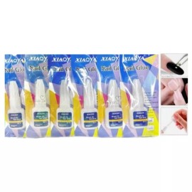 Xiaoya 6 Piezas D Pegamento Resina Brocha Para Uñas Tips Decoración