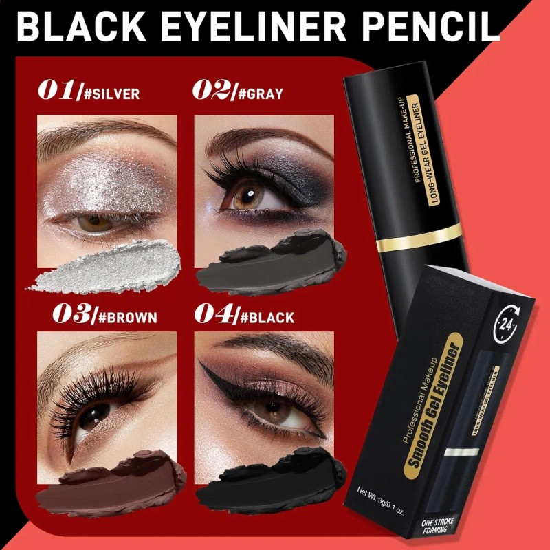 Lucoss Lápiz Delineador De Ojos De Gel, Lápiz Delineador De