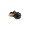 Infinity Decor Ebonised Reeded Preston Wooden Cupboard Knob Interior Furniture